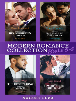 cover image of Modern Romance August 2022 Books 5-8